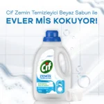 خرید و قیمت مایع کف شوی سیف رایحه صابون سفید Cif ZEMİN TEMİZLEYİCİ حجم 1500 میلی لیتر