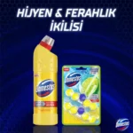 خرید و قیمت مایع سفید کننده و جرمگیر سطوح دامستوس مدل لیمویی Domestos LIMON FERAHLIĞI حجم 750 میلی لیتر
