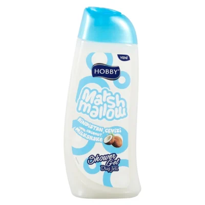 خرید و قیمت شامپو بدن هوبی مارشمالو رایحه میلک شیک نارگیل HOBBY Marshmallow حجم 500 میلی لیتر