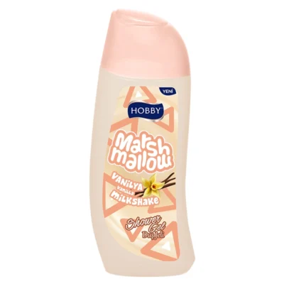 خرید و قیمت شامپو بدن هوبی مارشمالو رایحه میلک شیک وانیلی HOBBY Marshmallow حجم 500 میلی لیتر