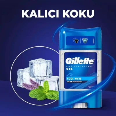 خرید و قیمت مام ضد تعریق ژله ای ژیلت ۴۸ ساعته رایحه موج خنک Gillette COOL WAVE حجم 70 میلی لیتر